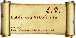 Lukácsy Viktória névjegykártya
